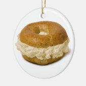 Käse-Verzierung des Bagel-w/Cream Keramikornament (Links)