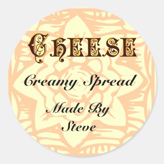 Käse Vintag Art Custom Aufkleber (Vorderseite)