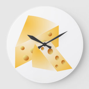 Käse-Wanduhr Große Wanduhr