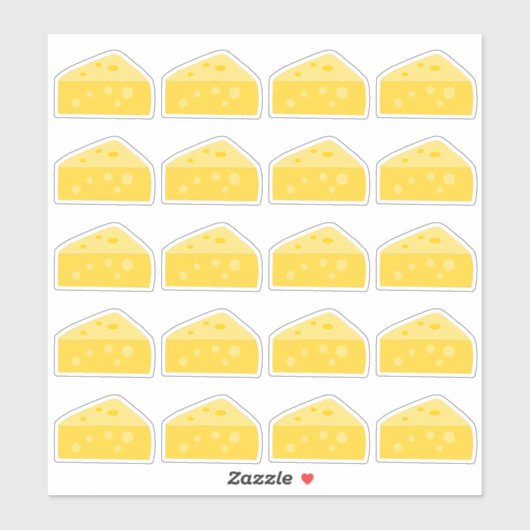 Käse-Wedge Snack Aufkleber (Blatt)