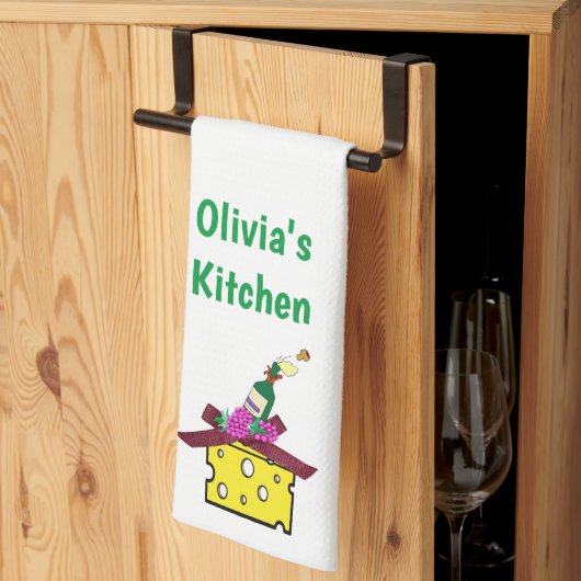 Käse Wein Küche Handtuch (Drittel gefaltet)