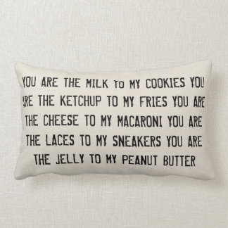 Käse zu meinem Makkaroni-Kissen Lendenkissen