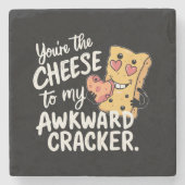 Käse zu My Awkward | Das sonnige und Niedliche Val Steinuntersetzer (Vorderseite)