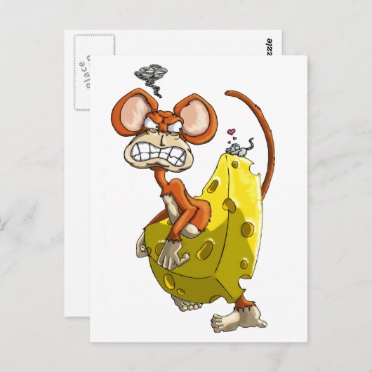 Käseaffe Postkarte (Vorne/Hinten)