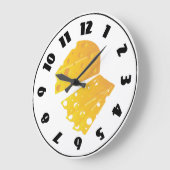 Käseblock Große Wanduhr (Winkel)