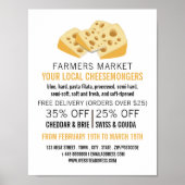 Käseblöcke, Käsemongerwerbung Poster (Vorne)