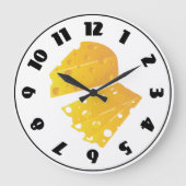 Käseblockuhr Große Wanduhr (Vorderseite)