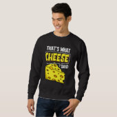 Käsebrett klebt Vegane Funny Puns Sweatshirt (Vorne ganz)