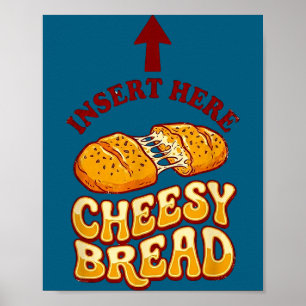 Käsebrotschirt lustiger Pizza-Liebhaber Poster
