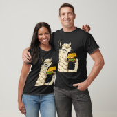Käseburger essende Llama-Freunde T-Shirt (Unisex)