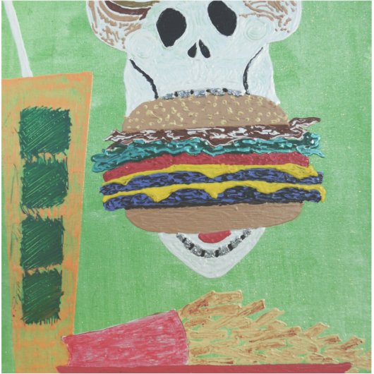 Käseburger im Paradies Aufkleber (Vorderseite)