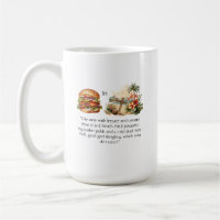 Käseburger in Paradies Tasse.