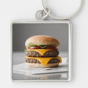 Käseburger in Sachen Schlüsselanhänger