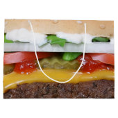 Käseburger mit Pickles-Foto Große Geschenktüte (Rückseite)