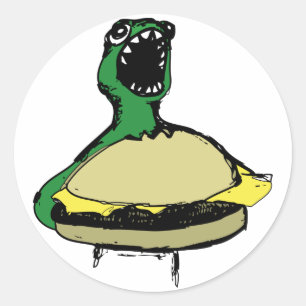 Käseburger Runder Aufkleber