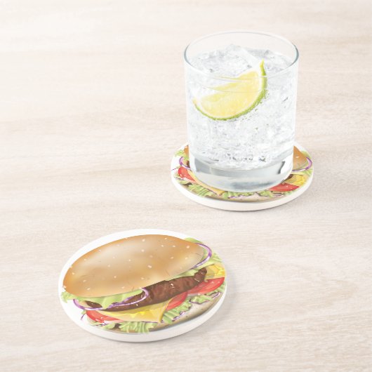 Käseburger Sandstein Untersetzer (Seite)