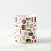 Käseburger-Zutaten - Tasse des Weißkaffees (Mittel)