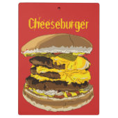 Käseburger-Zwischenablage Klemmbrett (Rückseite)