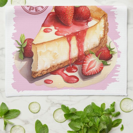 Käsecake Backrezeptur Geschirrtuch (Gefaltet)