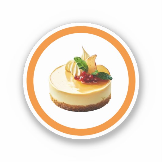 Käsecake Sweet Aufkleber (Vorderseite)