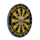 Käseeburger-Dartboard mit benutzerdefiniertem Text Dartscheibe (Vorderseite Links)
