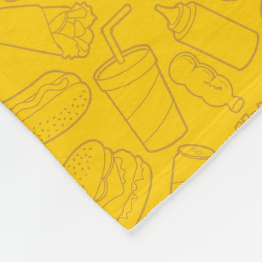 Käseeburger Fleece Blanket (Ecke)