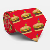 Käseeburger/Hamburger Feinschmecker Krawatte (Gerollt)