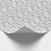 Käseeburger Schwarz-Weiß Farbe Ihre eigene Geschenkpapier (Ecke)