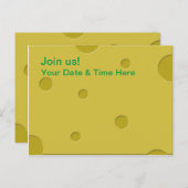 Käseeinladen Einladungspostkarte (Vorne/Hinten)