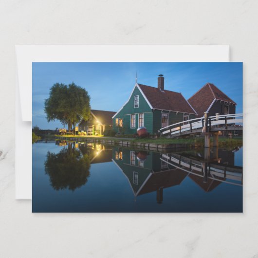 Käsefarm in Holland bei Dämmerung Magneteinladung (Vorderseite)