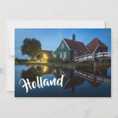 Käsefarm in Holland bei Dämmerung Magneteinladung (Vorderseite)