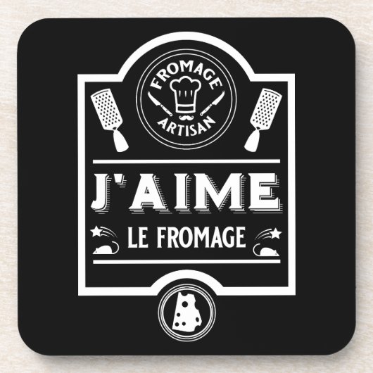Käsefresser Getränkeuntersetzer (Vorderseite)