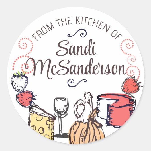 Käsefruchtwein aus meinem Küchenaufkleber Runder Aufkleber (Vorderseite)