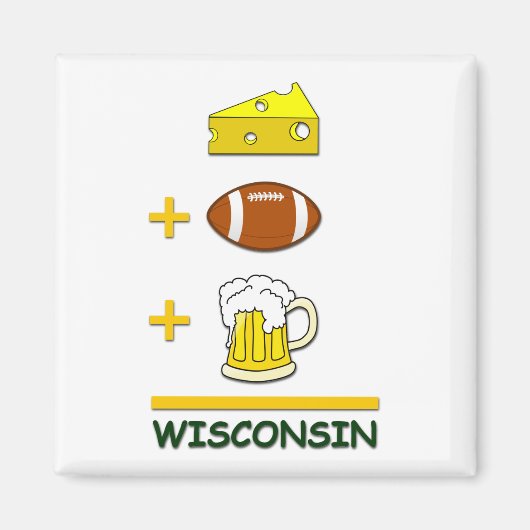 Käsefußball Beer Wisconsin Magnet (Vorne)