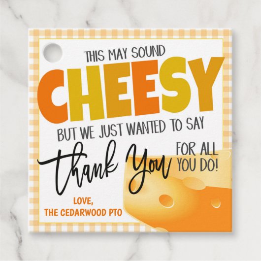 Käsegeschenkmarke Geschenkanhänger (Vorderseite)