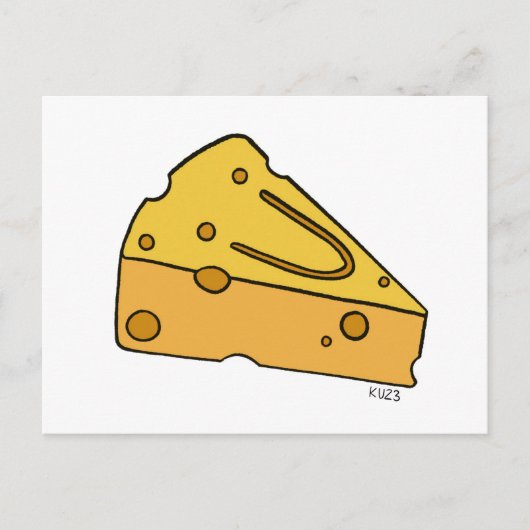 Käsegesicht süßer Käse Postkarte (Vorderseite)