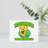 KäseHead-Cartoon Postkarte (Stehend Vorderseite)