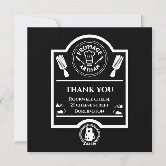 Käsehersteller Feiertagskarte (Rückseite)