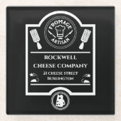 Käsehersteller Glasuntersetzer (Vorderseite)