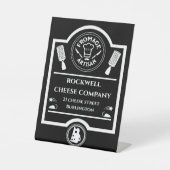 Käsehersteller Sockelschild (Vorderseite)