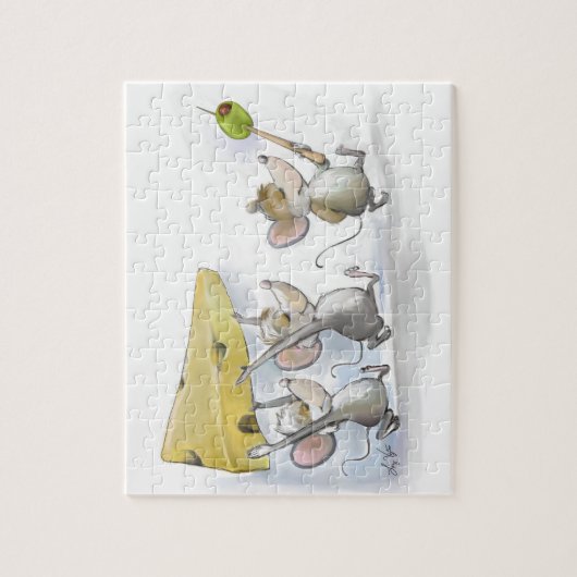 Käseherstellung (mit Oliven) Puzzle (Vertikal)