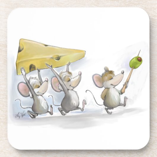 Käseherstellung (mit Oliven) Untersetzer (Vorderseite)