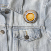 Käsekuchen auf rustikalen Holzkuchen oben. Button (Beispiel)