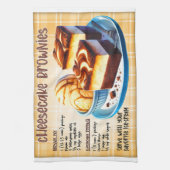 Käsekuchen Brownies Rezept Geschirrtuch (Vertikal)