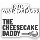 Käsekuchen Daddy Sticker White (Vorderseite)