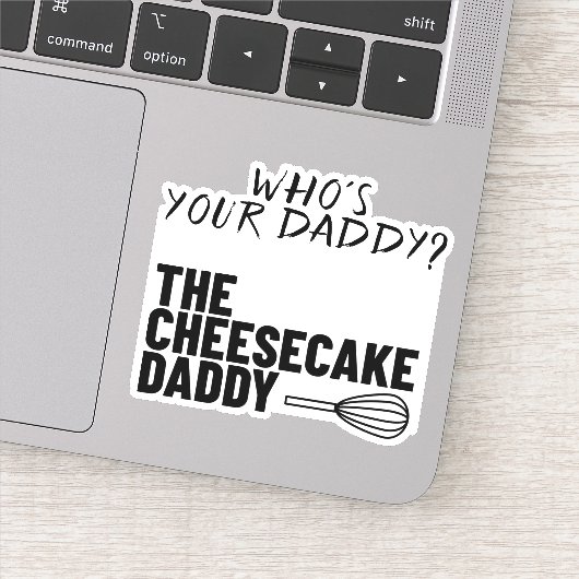 Käsekuchen Daddy Sticker White (Detail)