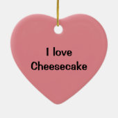 Käsekuchen, der die Kirschen übersteigen Pastete Keramik Ornament (Hinten)