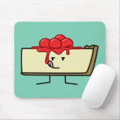 Käsekuchen, der die Kirschen übersteigen Pastete Mousepad (Mit Mouse)