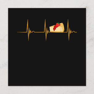 Käsekuchen Dessert Käsekuchen Herzschlag Ekg Puls Einladung