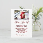 Käsekuchen-Einladungen Einladung (Stehend Vorderseite)